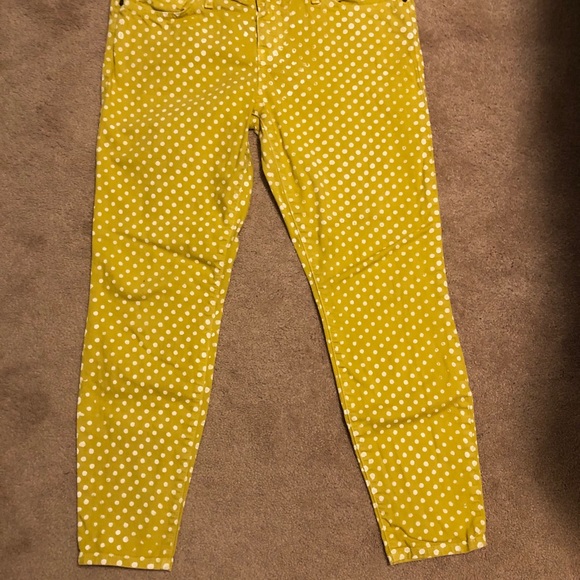 Current Elliot Yellow Polka Dot Pants - Picture 3 of 3